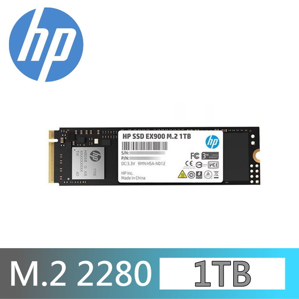 HP EX900 1TB M.2 2280 PCIe Gen 3 x4 SSD 固態硬碟