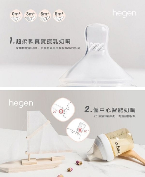 新加坡 hegen 金色奇蹟PPSU多功能方圓型寬口奶瓶 240ml(兩入) product thumbnail 4