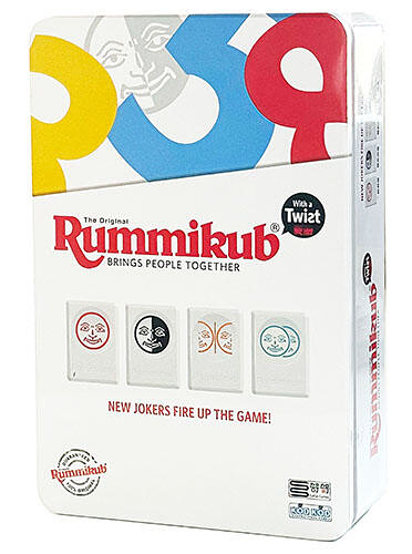 『高雄龐奇桌遊』 拉密變臉外出型鐵盒版 Rummikub Twist Tin Mini 正版桌上遊戲專賣店