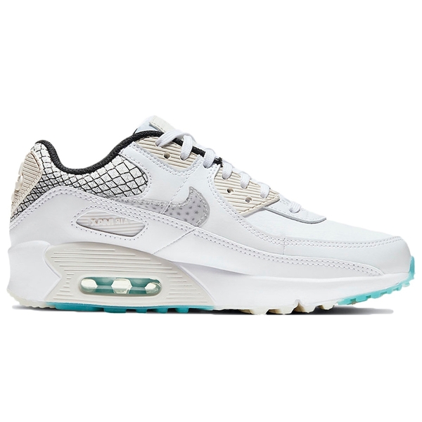 Nike AIR MAX 90 SE 2 GS 童鞋 大童 女鞋 休閒 氣墊 緩震 白銀 【運動世界】DB4187-100 product thumbnail 2