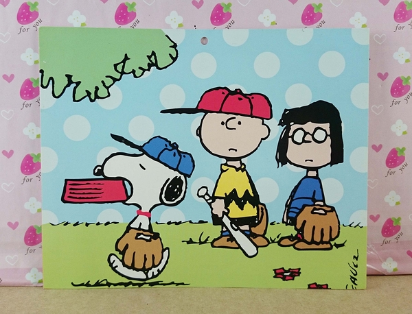 【震撼精品百貨】史奴比Peanuts Snoopy ~卡片_棒球