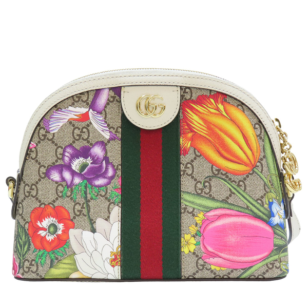 【二手名牌BRAND OFF】GUCCI 古馳 彩色 塗層帆布 經典 Ophidia系列 貝殼包 499621