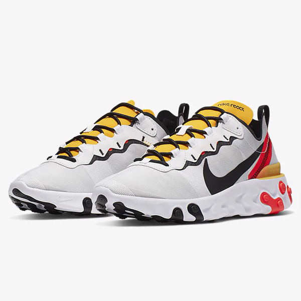 NIKE React Element 55 男鞋 慢跑 休閒 輕量 白 彩 【運動世界】 BQ6166-102