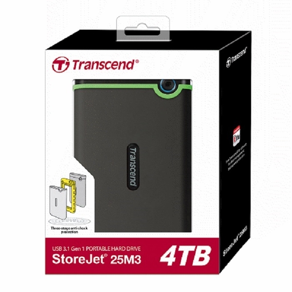 創見 Transcend 25M3 4TB 鐵灰色 USB3.1 2.5吋 超薄 行動外接硬碟(TS4TSJ25M3S) product thumbnail 6