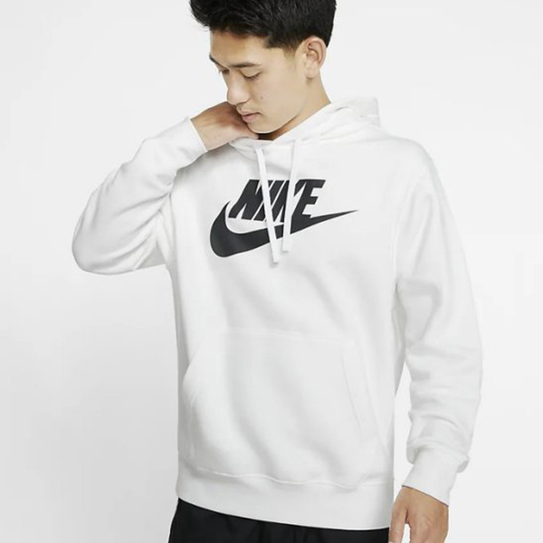 NIKE NSW CLUB HOODIE 男裝 長袖 連帽 休閒 刷毛 白【運動世界】BV2974-100