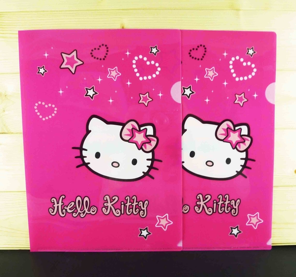 【震撼精品百貨】Hello Kitty 凱蒂貓~2入文件夾~桃粉星星