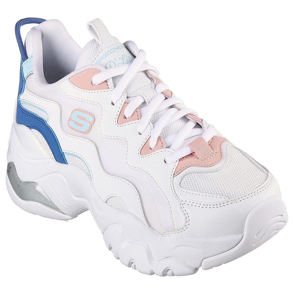 Skechers D'lites 3.0 Air 女 運動 休閒鞋 厚底 舒適 老爹鞋 白藍粉 復古 896254WBLP