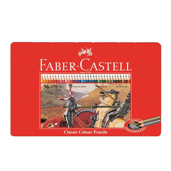 輝柏 Faber- Castell 油性鉛筆36色/鐵盒