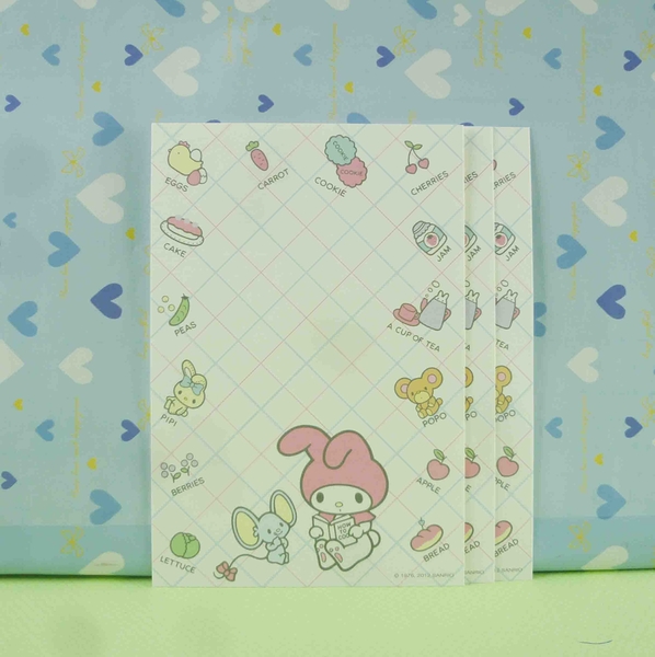 【震撼精品百貨】My Melody 美樂蒂~卡片組(3入)-看書-格紋底