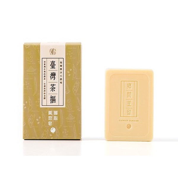 臺灣茶摳 黃豆皂(100g)【小三美日】肥皂／香皂 D044092