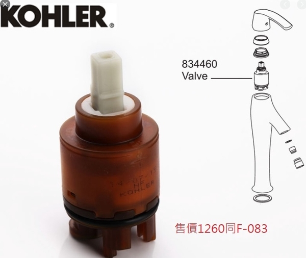 【麗室衛浴】美國 KOHLER 龍頭專用零件閥芯配件目錄 product thumbnail 3