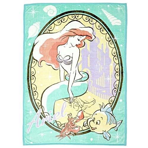 【震撼精品百貨】The Little Mermaid Ariel小美人魚愛麗兒~手繪圖案成人用雙人毛毯L-小美人魚#65859