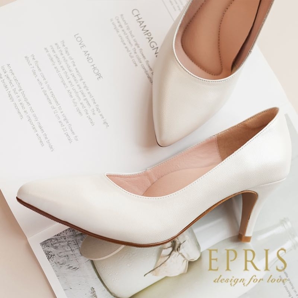 現貨 新娘鞋 婚鞋品牌推薦 純真女神 高跟婚鞋 平價女鞋 21.5-26 EPRIS艾佩絲-純真白-P305
