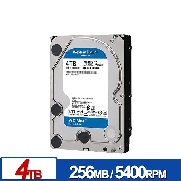 WD 藍標 4TB 3.5吋 SATA硬碟 WD40EZAZ