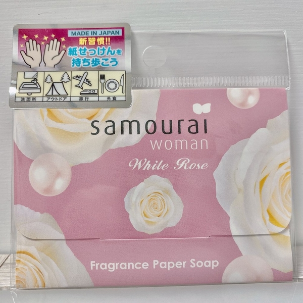 日本製紙香皂 花香 Samurai Woman 藍色茉莉花/粉色白玫瑰 香氛皂 30張 紙肥皂 日本進口 日本直送 日本 product thumbnail 2