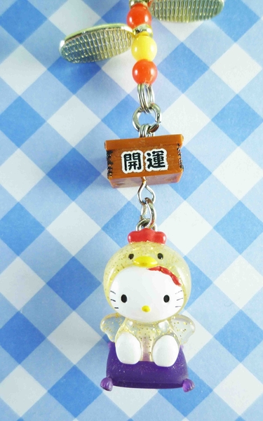 【震撼精品百貨】Hello Kitty 凱蒂貓~限定版手機吊飾-開運金雞