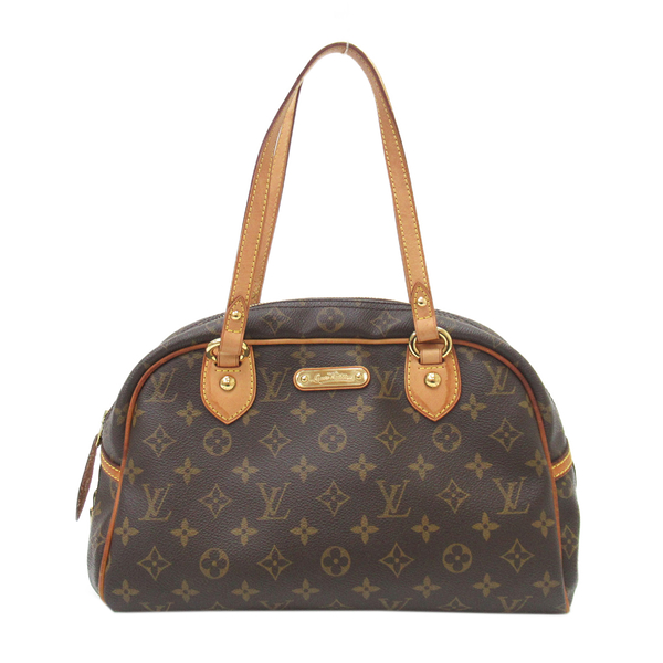 【二手名牌BRAND OFF】LOUIS VUITTON LV 路易威登 棕色 原花 Montorgueil PM 手提包 #再降價