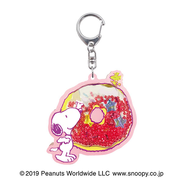 asdfkitty*SNOOPY史努比甜甜圈流沙鑰匙圈/吊飾/掛飾-日本正版商品