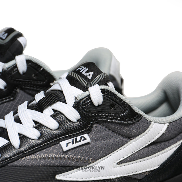 FILA 休閒鞋 RENNO 黑色 白 解構 復古 老爹鞋 男女 (布魯克林) 4C110W003 product thumbnail 3