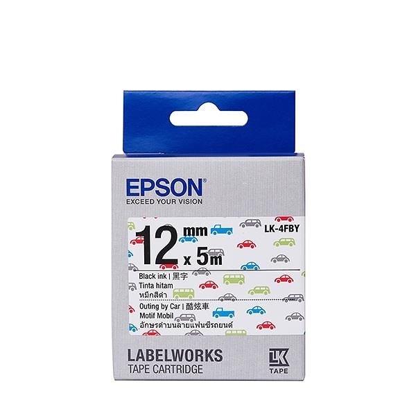 EPSON LK-4FBY 原廠標籤帶 酷炫車(12mm) C53S654466