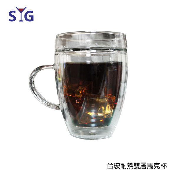 台玻a33雙層耐熱玻璃馬克杯 玻璃杯 314ml product thumbnail 5