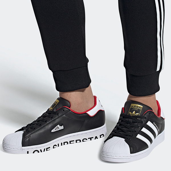 Adidas Superstar 女鞋 休閒 50周年 皮革 復古 皮革 金標 內側刺繡 黑【運動世界】FW6385 product thumbnail 3