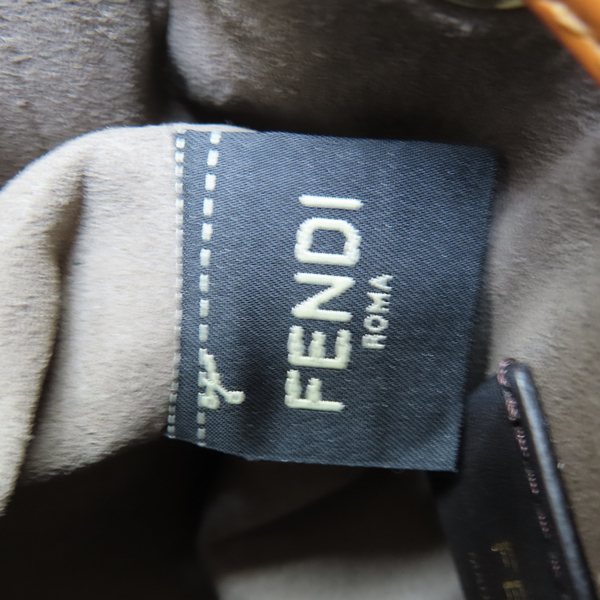 【二手名牌BRAND OFF】FENDI 芬迪 棕色 牛皮 Mini Mon Tresor 單肩 水桶包 8BS010 product thumbnail 6