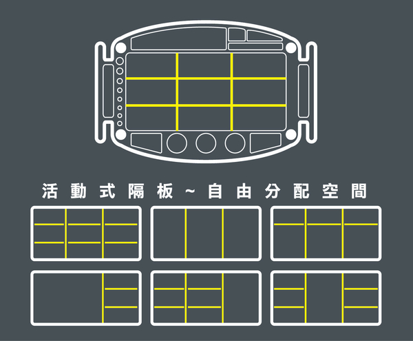 [家事達]HS-663H2 多功能.多隔間雙手把工具收納推車 product thumbnail 3