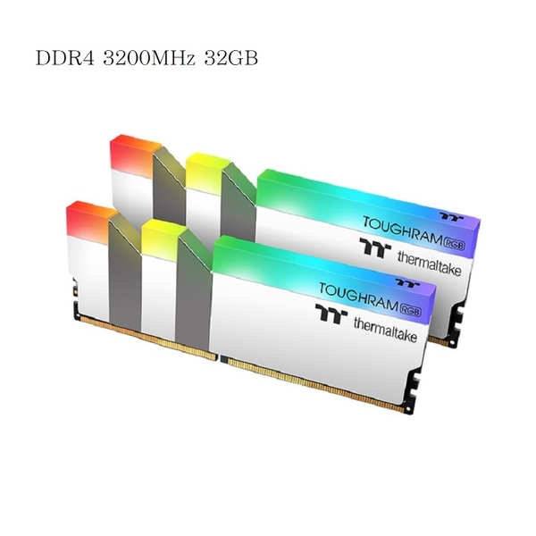 米特3C數位–曜越 鋼影 TOUGHRAM RGB 記憶體 DDR4 3200MHz 32GB(16GBx2)/白色/R022D416GX2-3200C16A