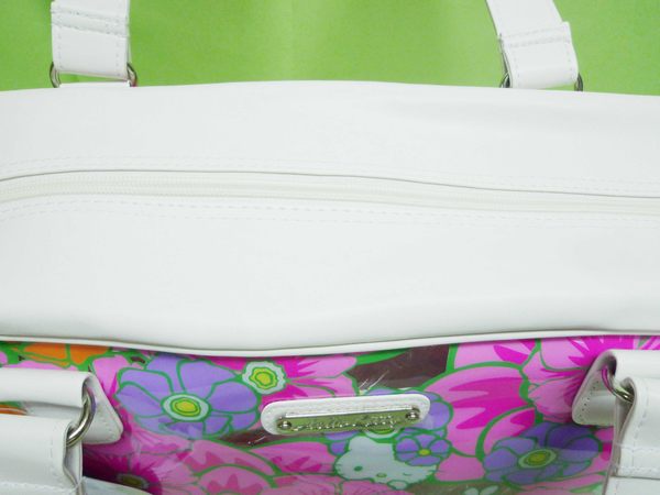 【震撼精品百貨】Hello Kitty 凱蒂貓~KITTY透明手提袋肩背包旅行袋海灘包『花花』 product thumbnail 3