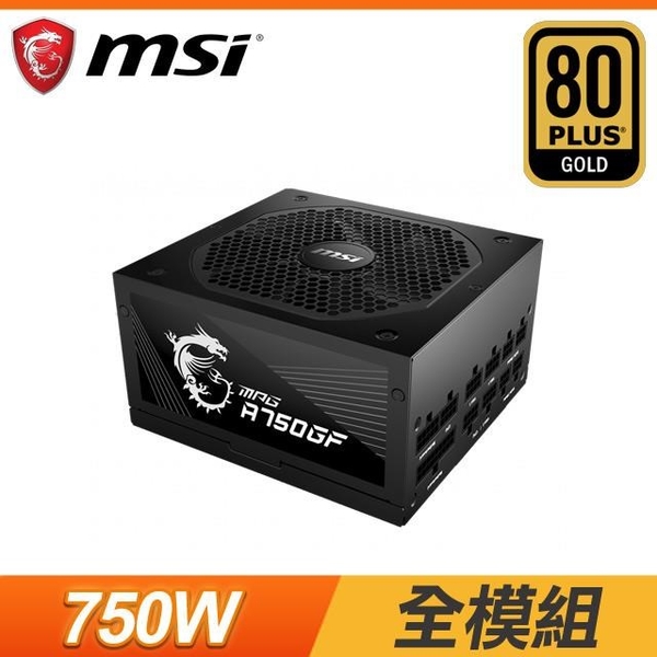 【南紡購物中心】MSI 微星 MPG A750GF 750W 金牌 全模組 電源供應器 (10年保)