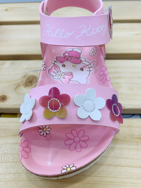 【震撼精品百貨】Hello Kitty 凱蒂貓~台灣製Hello kitty正版兒童涼鞋-粉花(13~19號)#19206 product thumbnail 6