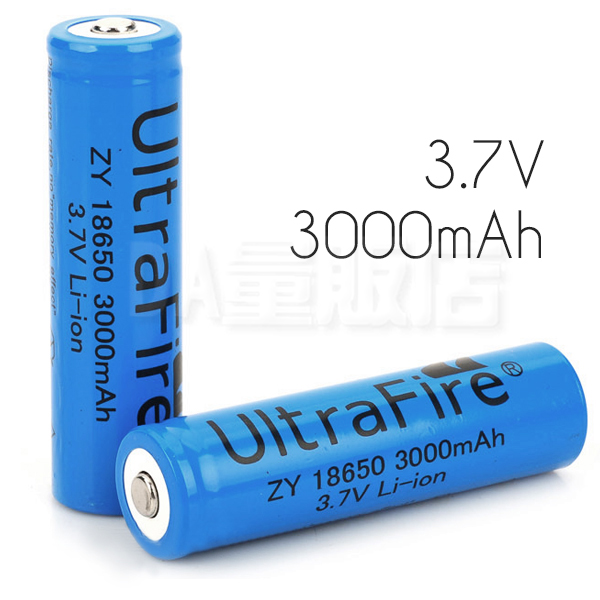 18650 充電電池 鋰電池 環保電池 3000mAh 3.7V Li-ion 凸頭 風扇 手電筒 product thumbnail 2