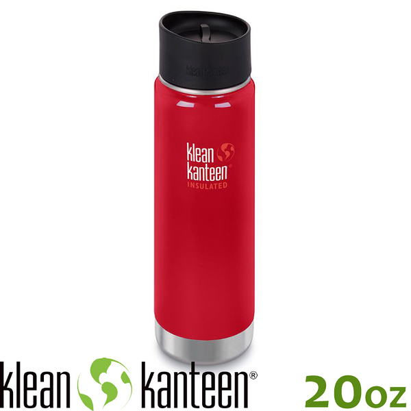 【KLEAN KANTEEN 美國 20盎司KK寬口保溫鋼瓶(54mm)/寶石紅】K20VWPCC/保溫杯/保溫瓶/咖啡瓶蓋