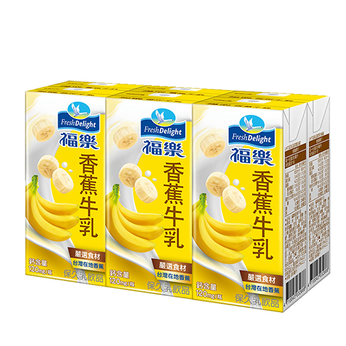 福樂香蕉牛乳200mlx6【愛買】 product thumbnail 2