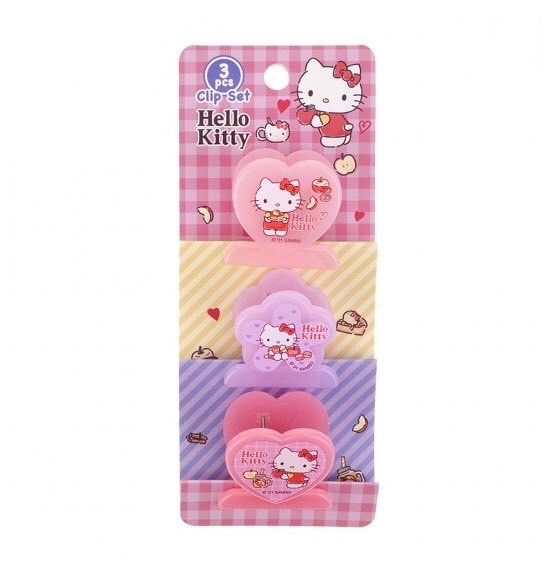 【震撼精品百貨】Hello Kitty 凱蒂貓~日本SANRIO三麗鷗 KITTY 3P造型夾組*99047