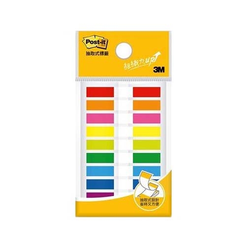 3M 思高牌 Post-it 利貼 NO.683-9C 可再貼抽取式標籤 九色 6x44mm