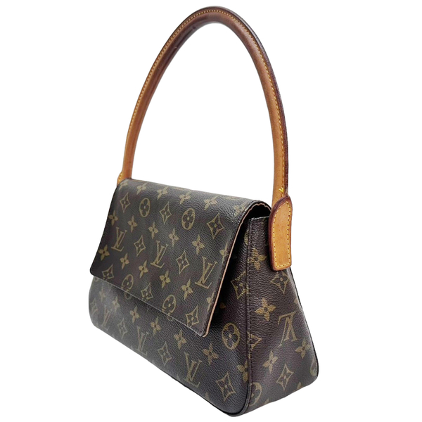 LOUIS VUITTON 路易威登 棕色 原花 PVC塗層帆布 Looping 肩背包 M51147 【二手名牌BRAND OFF】 product thumbnail 3