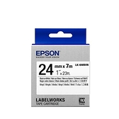 EPSON LK-6WBVN 原廠標籤帶(耐久24mm)白黑 C53S656417