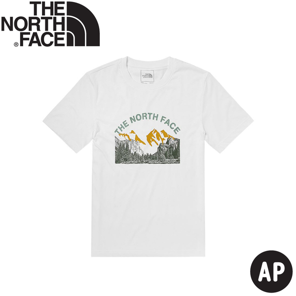 【The North Face 男 短袖棉質T恤 AP《白》】5AZD/短T/短袖上衣/休閒短袖