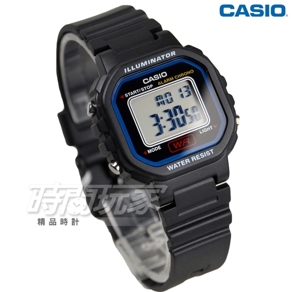 CASIO卡西歐 LA-20WH-1C 復古風百搭方形電子錶 女錶 兒童錶 防水手錶 LED照明 黑 LA-20WH-1CDF