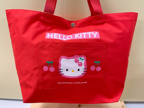 【震撼精品百貨】Hello Kitty 凱蒂貓~Sanrio HELLO KITTY手提袋/肩背包-櫻桃紅#01663