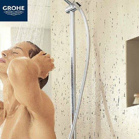 【麗室衛浴】德國GROHE 型號28364 防打結多層銀管蓮蓬頭蛇管 銀色軟管 飯店營業專用