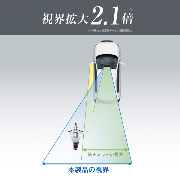 CARMATE 防眩光超輕緩曲面鏡 (L) 300mm product thumbnail 4