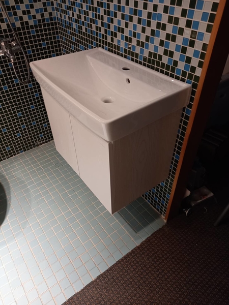 【麗室衛浴】美國KARAT 1741凱樂 時尚簡潔美感 62公分面盆+防水發泡板 浴櫃組