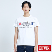 EDWIN 怪獸LOGO短袖T恤-男款 白色