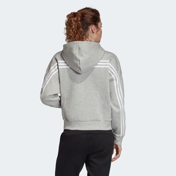 ADIDAS MUST HAVES 3-STRIPES 女裝 外套 連帽 慢跑 訓練 休閒 三條線 灰【運動世界】EB3823 product thumbnail 5