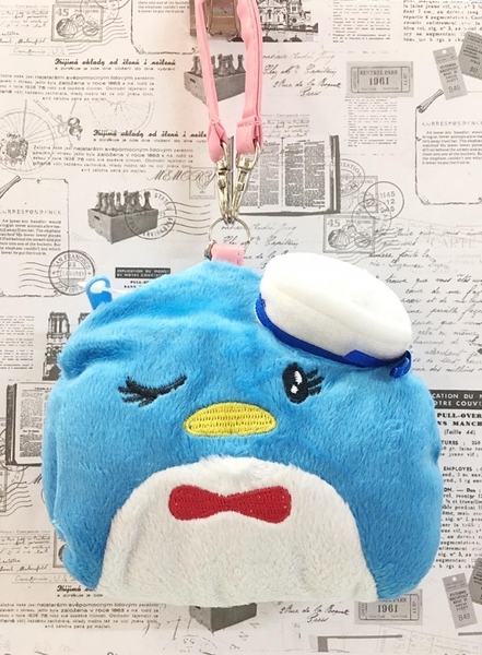 【震撼精品百貨】Tuxedo Sam Sanrio 山姆藍企鵝~造型包附繩/零錢包*07116