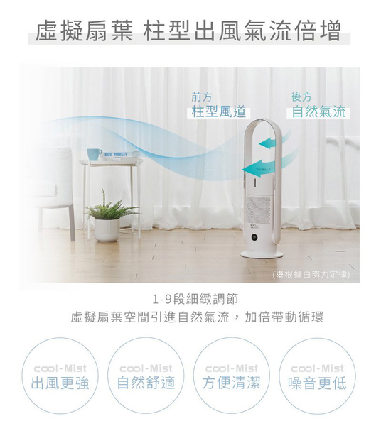 Bmxmao MAO air cool-Mist 3in1香氛清淨無葉風扇 空間除菌大師 電扇 清淨機 霧化機 無葉電扇 product thumbnail 8