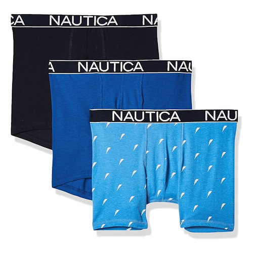 Nautica 合身四角內褲3件組(黑色)